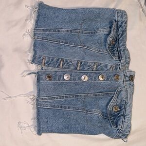 ZARA DENIM BANDEAU 👖